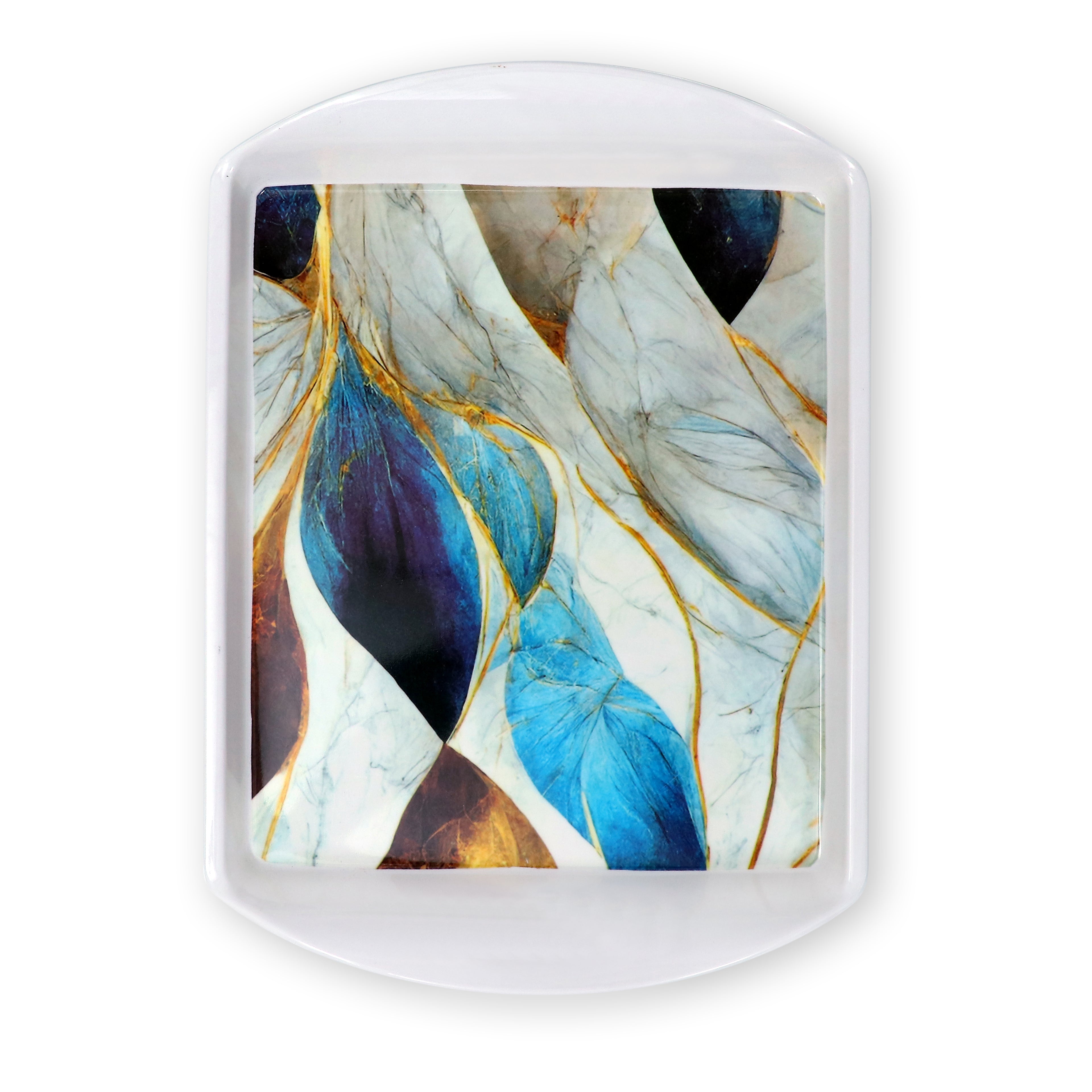 Ariya Melamine Rectangle Serving Tray Set of 2 – Multicolor, Easy to Clean