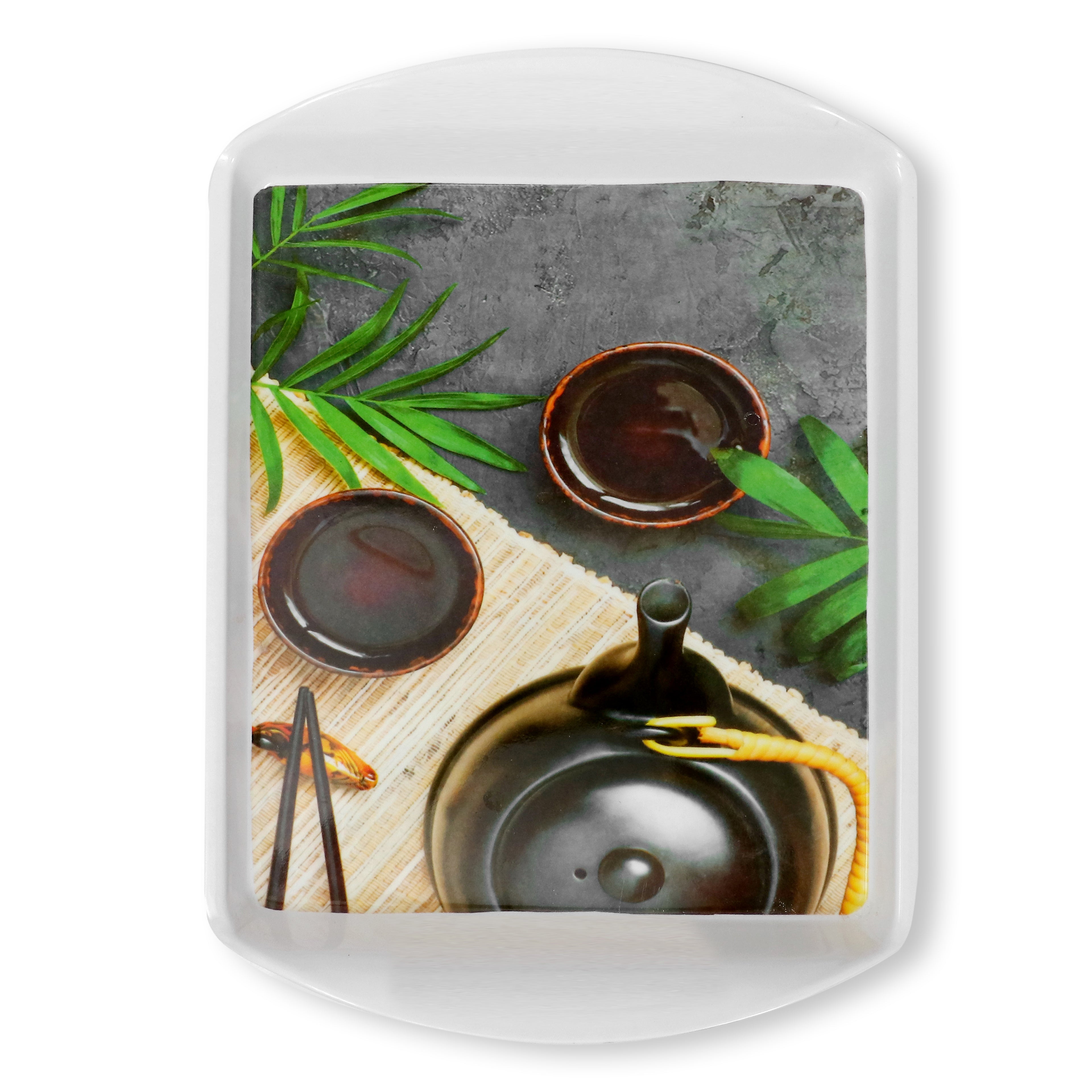 Ariya Melamine Rectangle Serving Tray Set of 2 – Multicolor, Easy to Clean