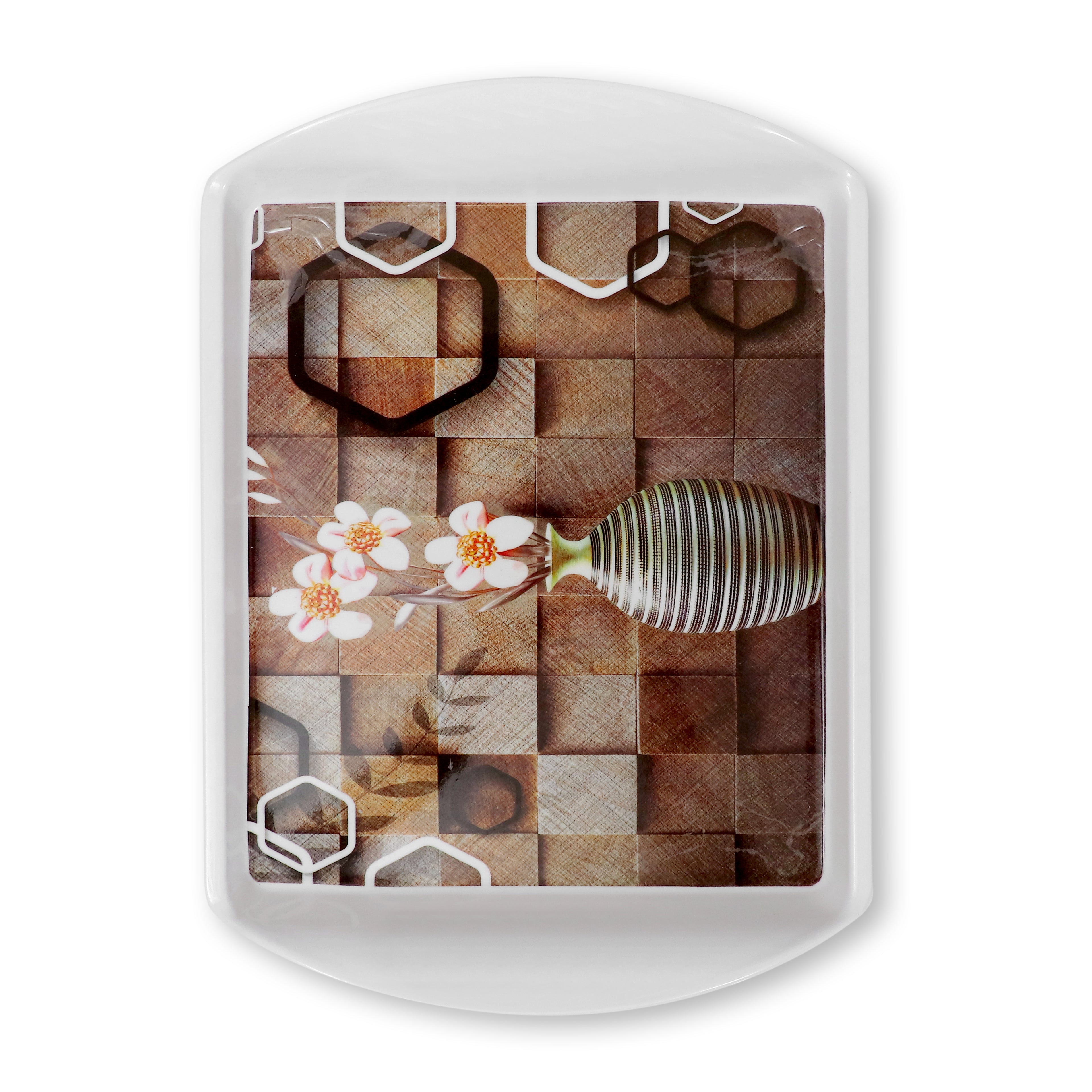 Ariya Melamine Rectangle Serving Tray Set of 2 – Multicolor, Easy to Clean