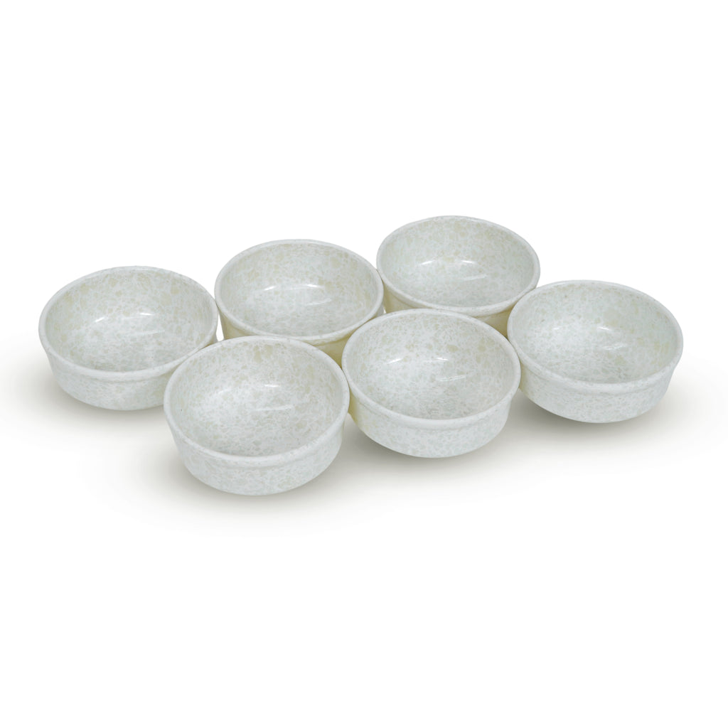 Ariya Mrbl Melamine Soup Bowl Set of 6 | Durable & Easy-to-Clean | Ideal for Home & Parties