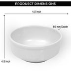 Ariya 4.5" Melamine Soup Bowls Set of 24 | White, 350ml | 584