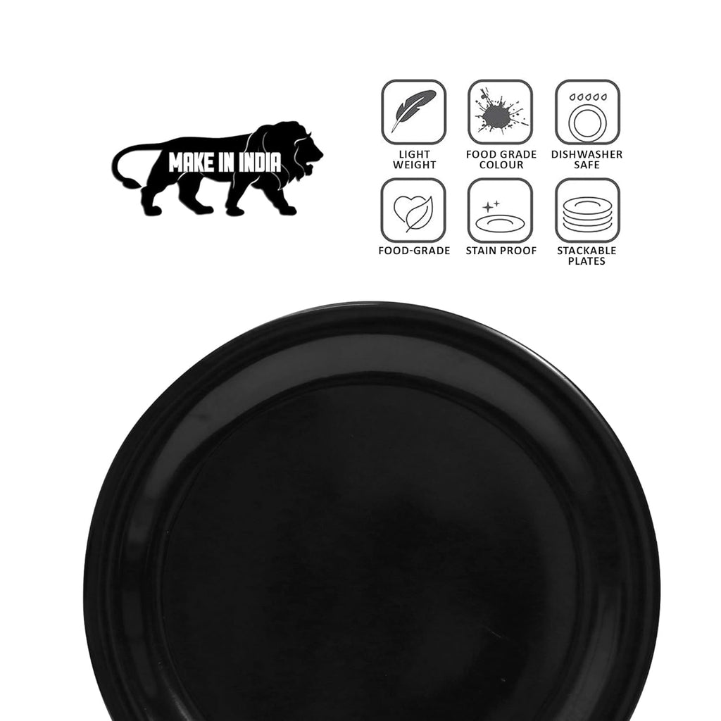 Ariya Melamine Dinner Plates 13 Inch Set of 24 | Midnight Mirage