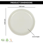 Ariya Melamine Dinner Plates 12 Inch Set of 24 | White