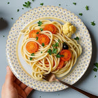 Ariya Melamine 11"Inch Dinner Plate | White-Blue Border | Pack of 4