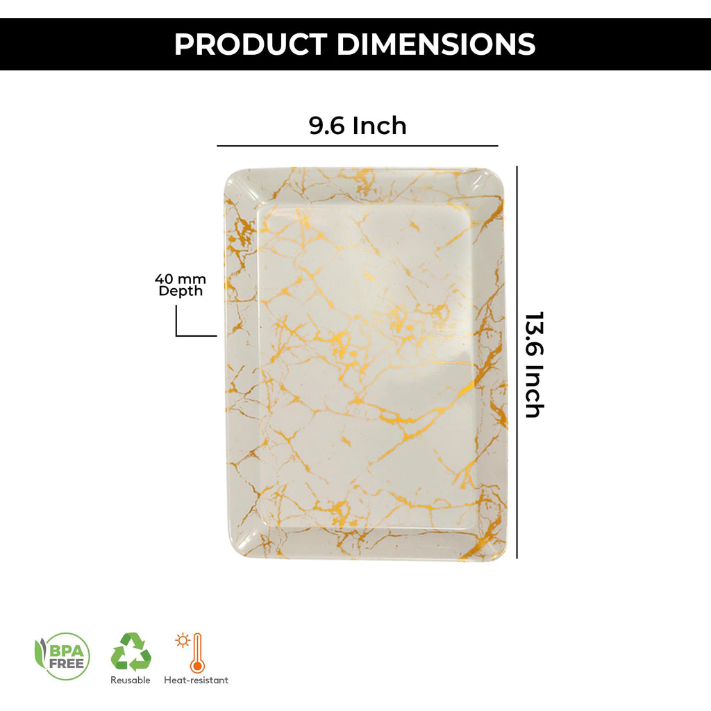 Ariya Melamine Serving Tray Set of 6 – Golden Mirage | 604