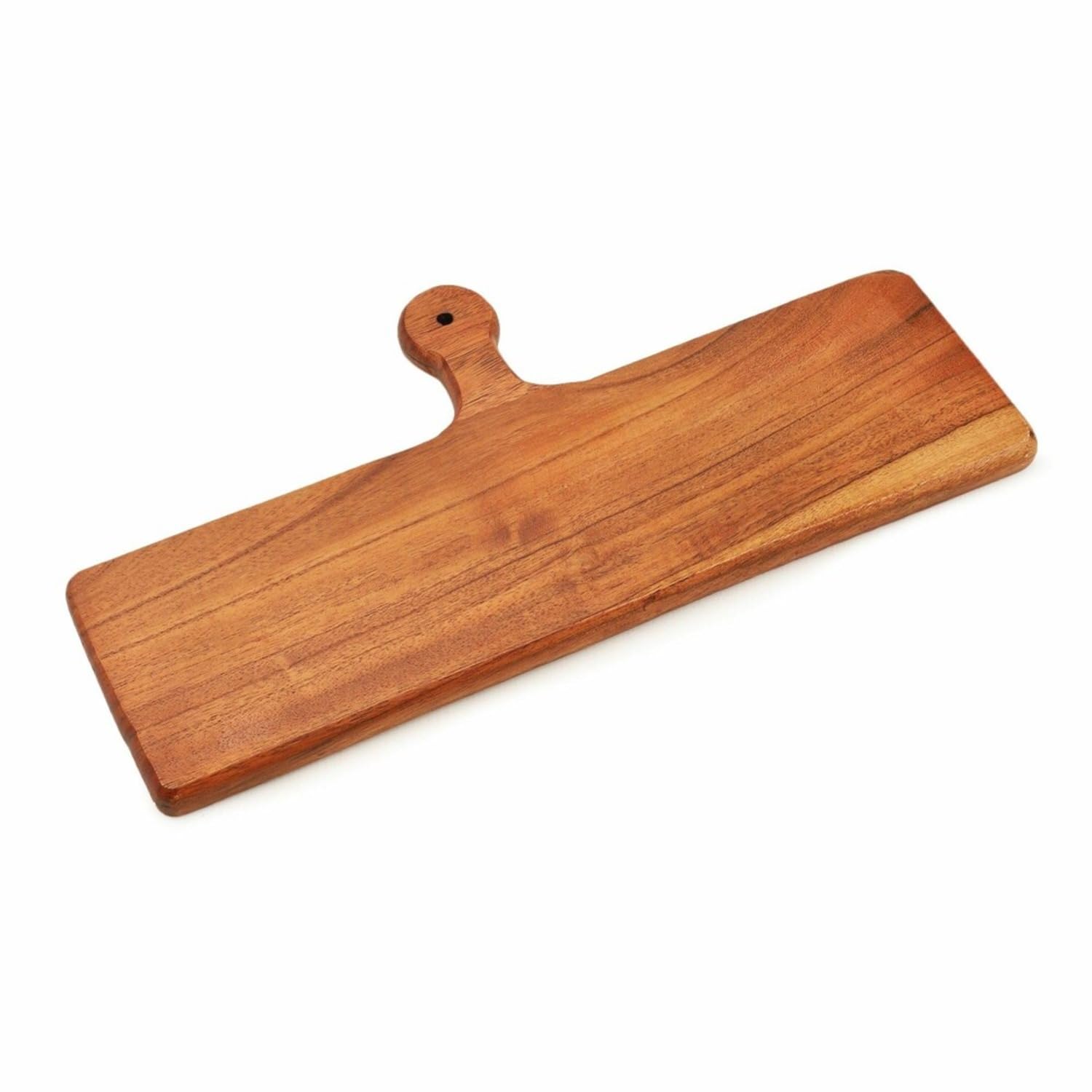 Ariya 6.5 x 14 Inch Acacia Wooden Serving Platter with Handle