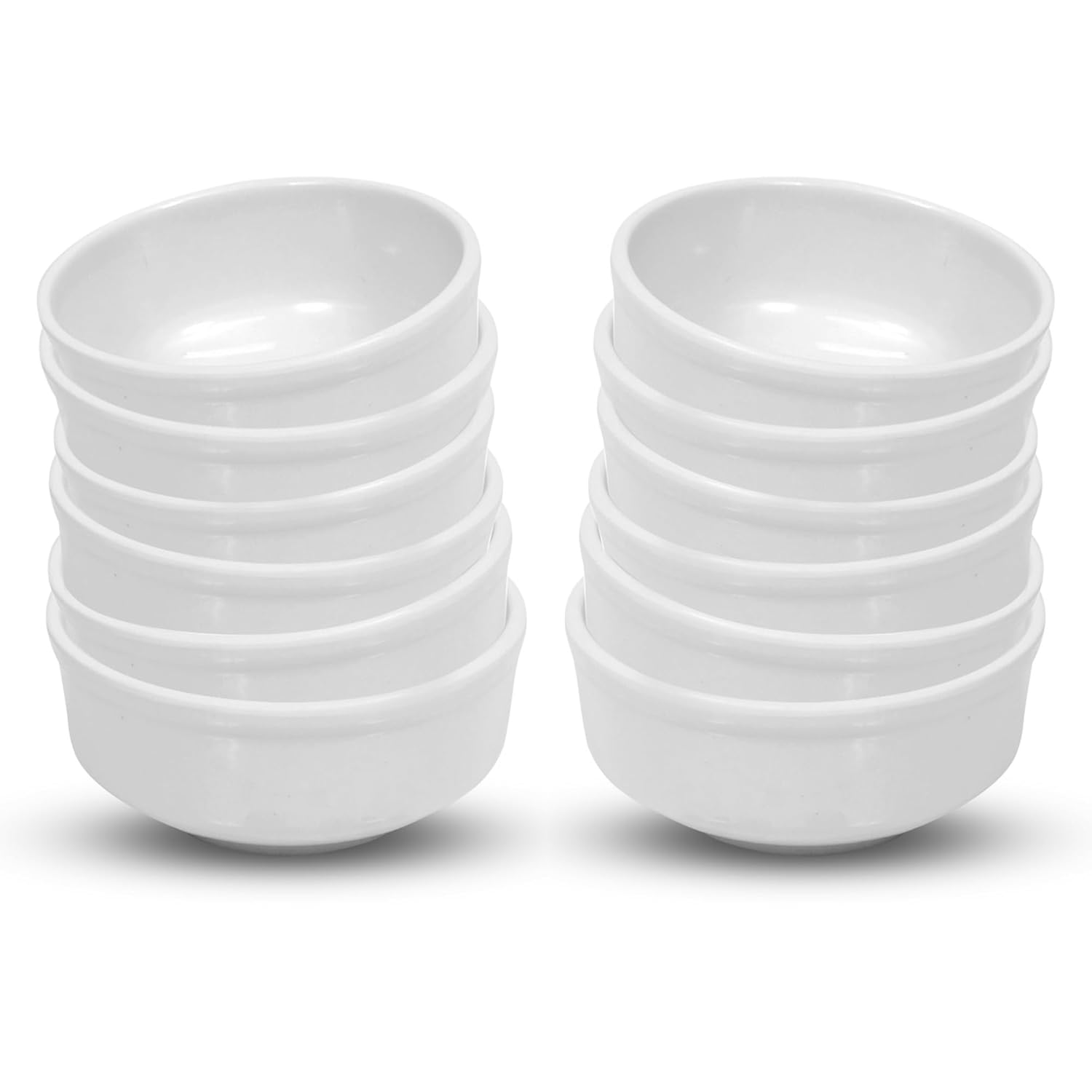 Ariya 4.5" Melamine Soup Bowls Set of 12 | White, 350ml | 584