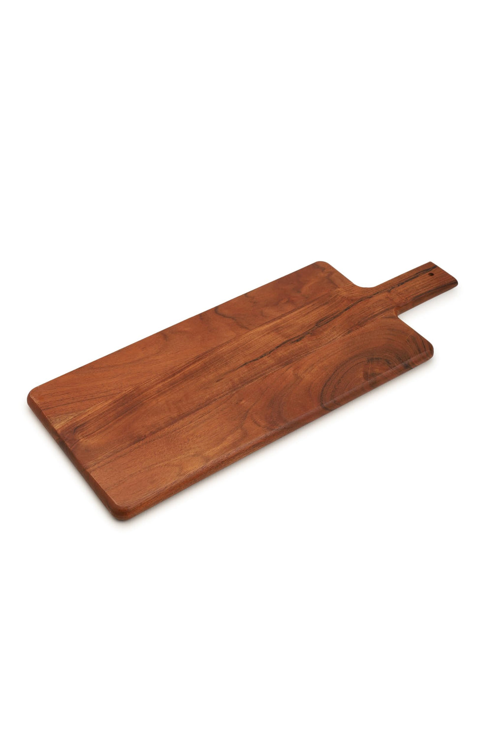 Ariya 19x7.5 Inch Acacia Wood Rectangular Serving Platter with Handle