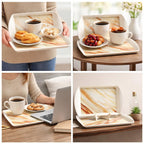 Ariya Melamine Rectangular Tray Set of 2 – Golden Mirage