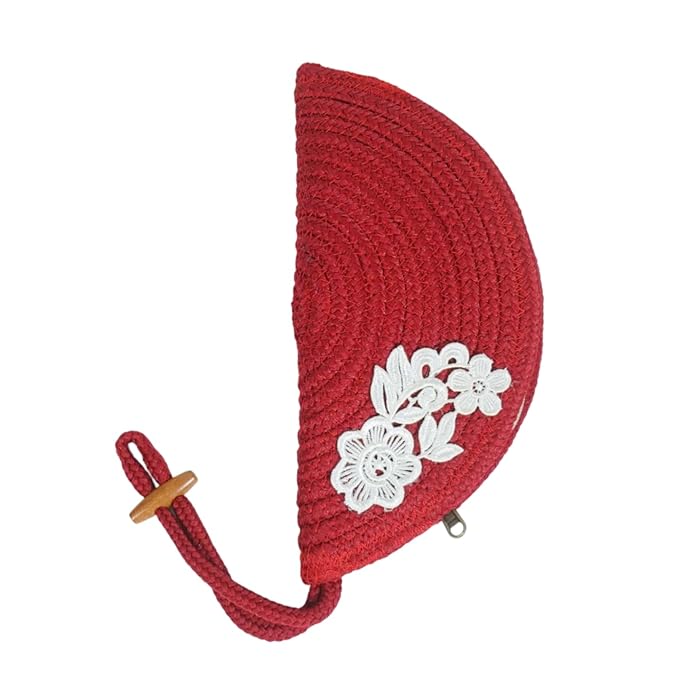 Ariya Ethnic Boho Clutch Bag – Woven Cotton Handbag for Women