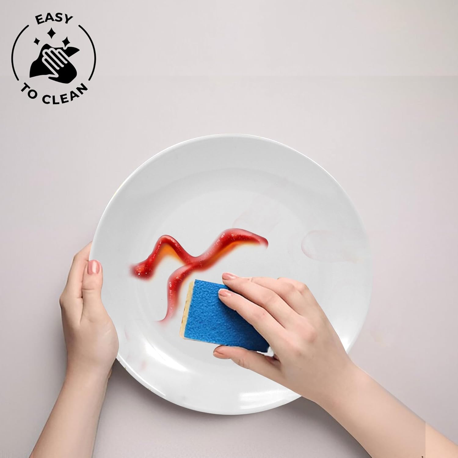 Ariya 10.5" Melamine Dinner Plates Set of 12 – Milky Mist