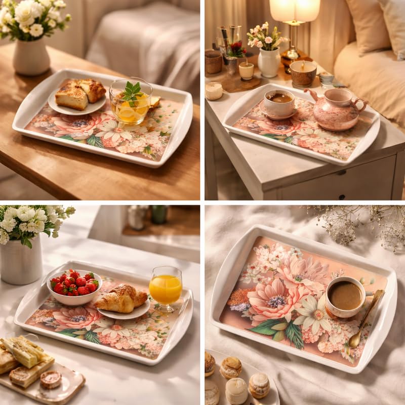 Ariya Melamine Rectangular Tray Set of 2 – Blossom Grace