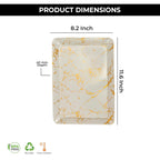 Ariya Melamine Serving Tray Set of 6 – Golden Bloom | 603