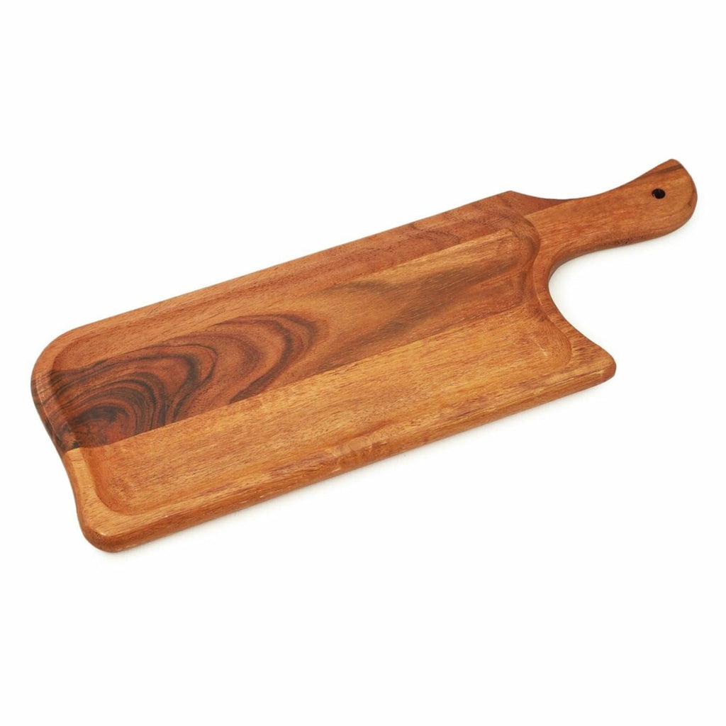 Ariya 15.5x5.2" Acacia Wood Serving Platter with Chutney Bowl