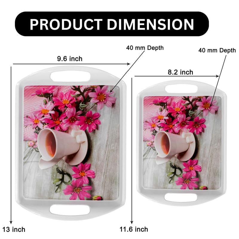 Ariya Melamine Rectangular Tray Set of 2 – Blossom Tea
