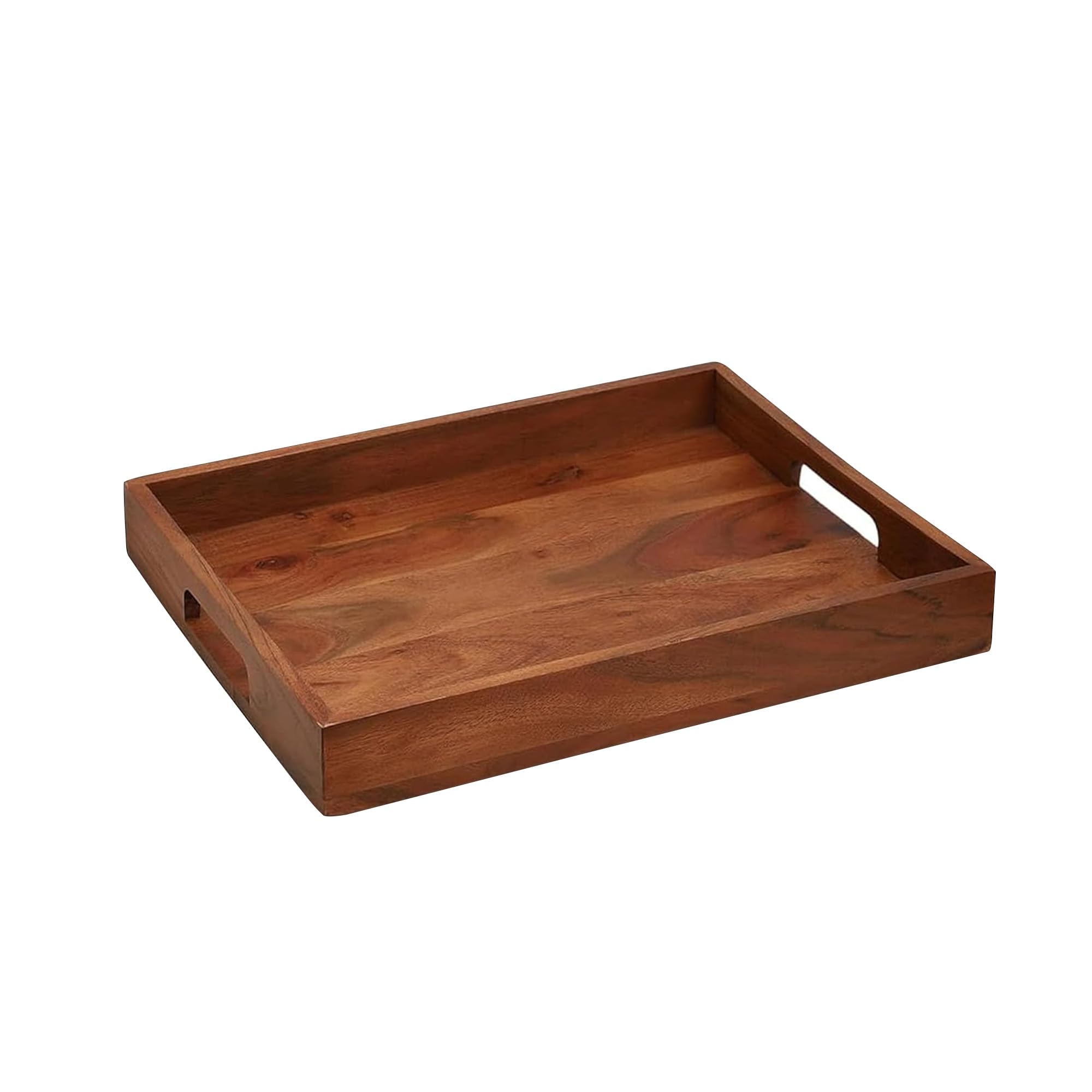 Ariya 16" Acacia Wooden Serving Tray with Handles | Dining & Home Decor