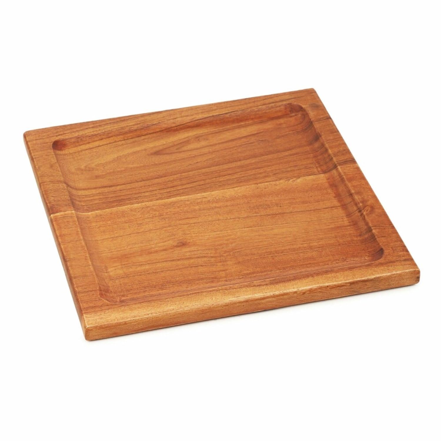 Ariya 10x10 Inch Acacia Wood Serving Platter with Chutney Bowl – Cheese, Bread & Snacks