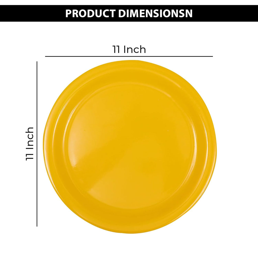 Ariya Melamine 11" Inch Dinner Plate | Yellow | Pack of 4