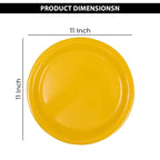 Ariya Melamine 11" Inch Dinner Plate | Yellow | Pack of 4