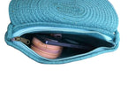 Ariya Compact Cotton Handbag – Stylish Everyday Purse for Women | Sky Blue