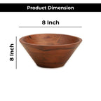 Ariya 8" Acacia Wood Salad Bowl – Handmade, Durable & Elegant