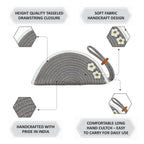 Ariya Women Clutch Handbag with Flower (4077 | Light Gray) Handcrafted PP & Cotton Blend Clutch, Perfect for Ladies & Girls, Lightweight Stylish Purse for Parties, Special Occasions, Casual & Formal