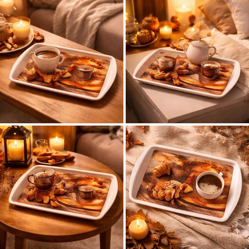 Ariya Melamine Rectangular Tray Set of 2 – Autumn Brew