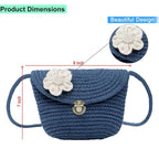 Ariya Compact Cotton Handbag – Stylish Everyday Purse for Women | Blue