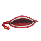 ARIYA Stylish Unique Handmade Red (PP & Cotton Blend) Clutch Bag with Flower, Perfect for Parties, Weddings & Everyday Outings