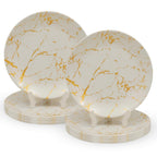 Ariya 10.5" Melamine Dinner Plates Set of 24 – Classic Gold Fusion