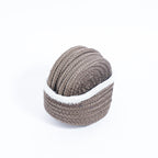 Ariya 6 Psc PP & Cotton Blend Brown Coasters (6 Inch) - Absorbent, Woven, Ideal for Room, Hotel, Bar, Housewarming Gift