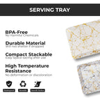 Ariya Melamine Serving Tray Set of 12 – Golden Bloom | 603