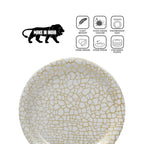 Ariya Melamine Dinner Plates 13 Inch Set of 12 | Elegant Gold