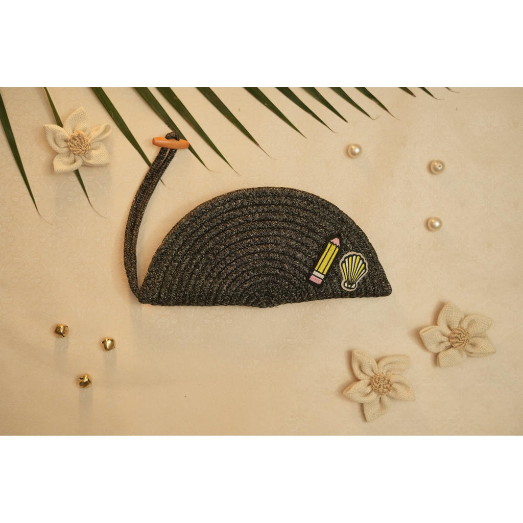 Ariya Women Clutch Handbag with Sticker (4077 | Black) Handcrafted PP & Cotton Blend Clutch, Perfect for Ladies & Girls, Lightweight Stylish Purse for Parties, Special Occasions, Casual & Formal