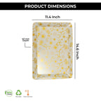 Ariya Melamine Serving Tray Set of 6 – Golden Bloom | 605
