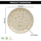 Ariya Melamine Dinner Plates 12 Inch Set of 24 | Flower Pattern