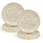 Ariya Melamine Dinner Plates 12 Inch Set of 24 | Flower Pattern