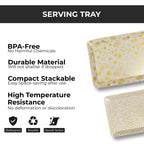 Ariya Melamine Serving Tray Set of 6 – Golden Bloom | 605