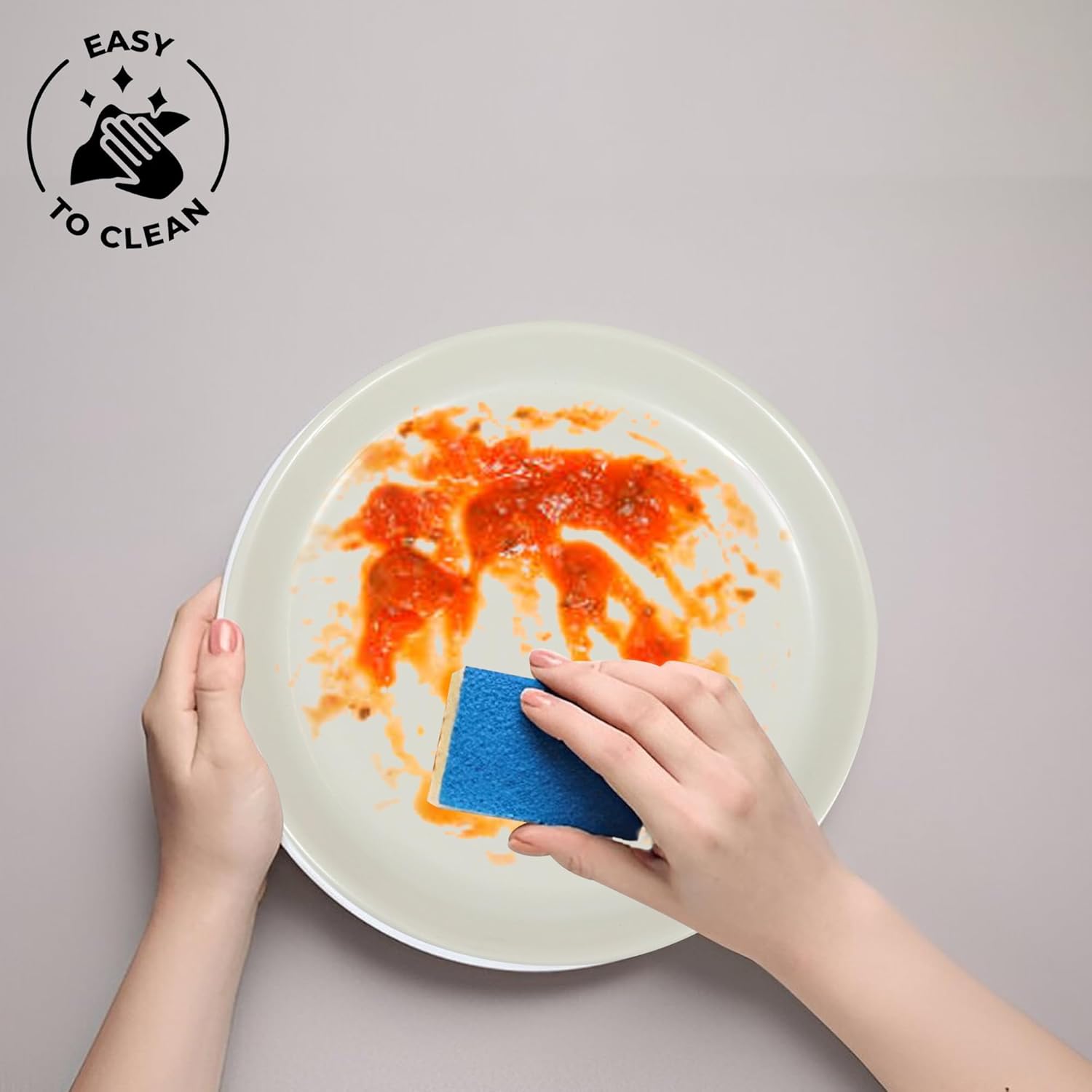 Ariya Melamine Dinner Plates 12 Inch Set of 12 | White