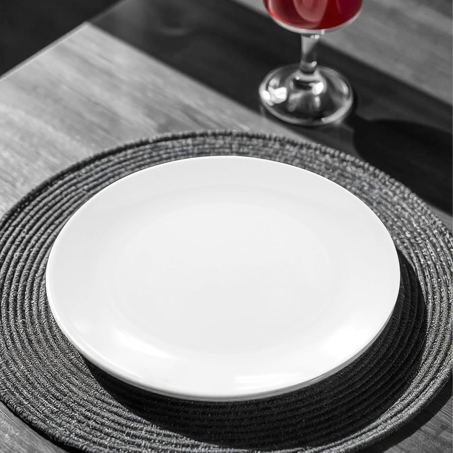 Ariya 10.5" Melamine Dinner Plates Set of 24 – Milky Mist