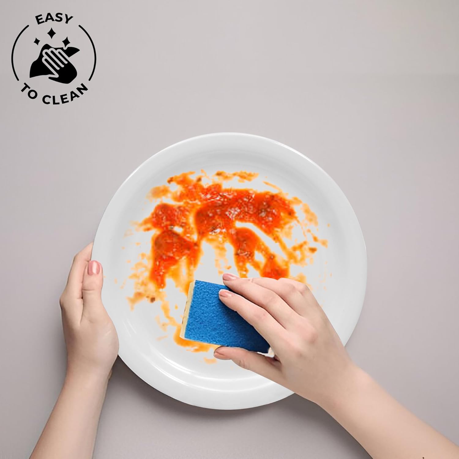 Ariya Melamine Dinner Plates 11 Inch Set of 12 | White