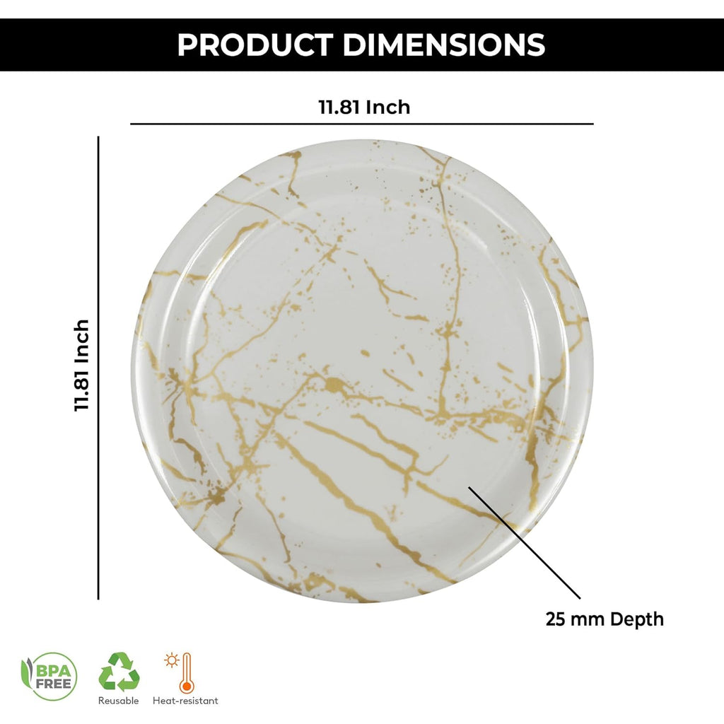Ariya Melamine Dinner Plates 11 Inch Set of 12 | Arabian Design