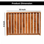 Ariya 10" Acacia Wooden Serving Tray with Handles – Handcrafted for Snacks & Drinks