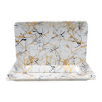 Ariya Melamine Serving Tray Set of 2 – White and Black | 603,604