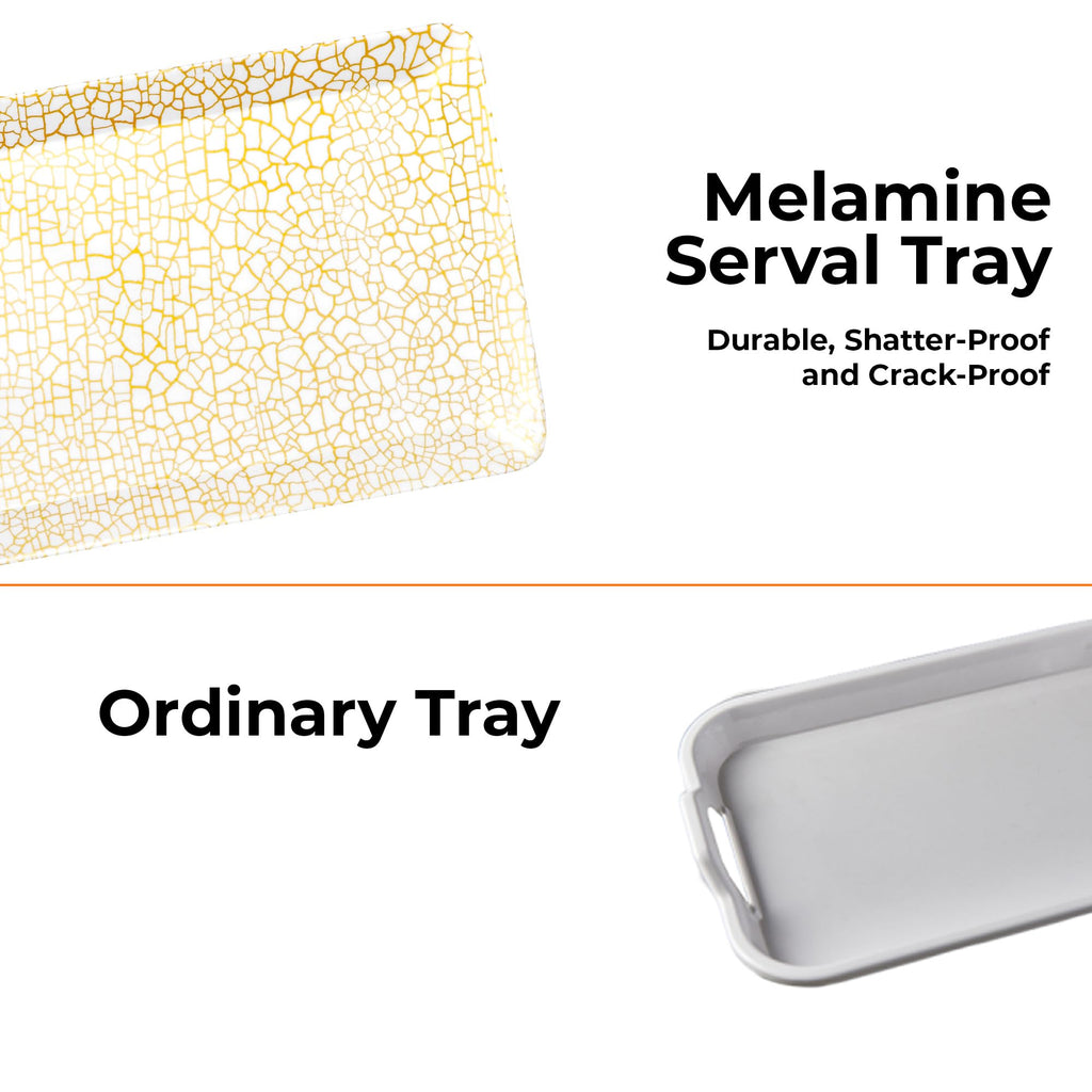 Ariya Melamine Serving Tray Set of 6 – Golden Mosaic | 605