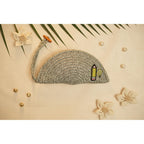 Ariya Women Clutch Handbag with Sticker (4077 | Light Gray) Handcrafted PP & Cotton Blend Clutch, Perfect for Ladies & Girls, Lightweight Stylish Purse for Parties, Special Occasions, Casual