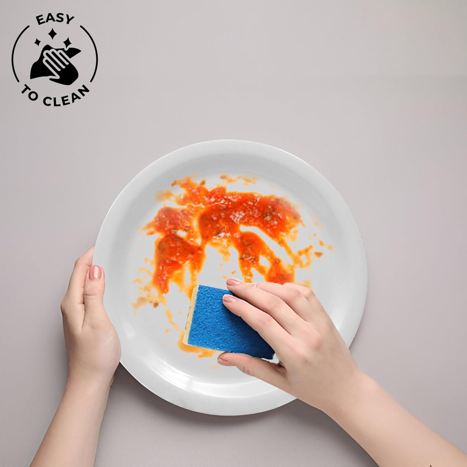 Ariya Melamine Dinner Plates 13 Inch Set of 12 | White