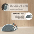 ARIYA Stylish Unique Handmade Light Grey & White Line (PP & Cotton Blend) Clutch Bag with 2 Flower, Perfect for Parties, Weddings & Everyday Outings