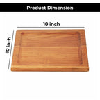 Ariya 10x10 Inch Acacia Wood Serving Platter with Chutney Bowl – Cheese, Bread & Snacks