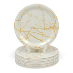 Ariya Melamine Dinner Plates 13 Inch Set of 12 | Golden Grace